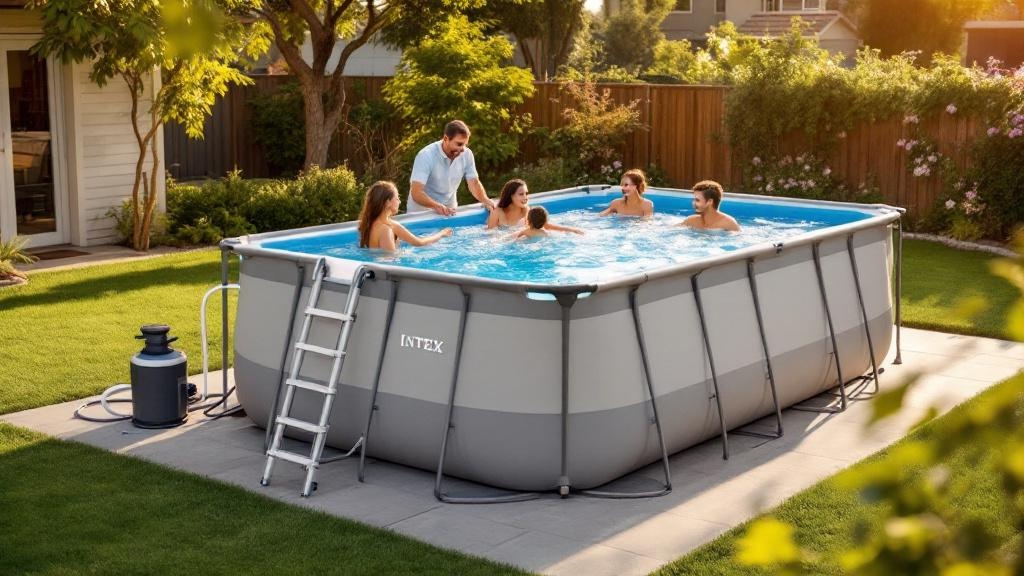 Каркасные бассейны Intex: особенности, виды и советы по выбору